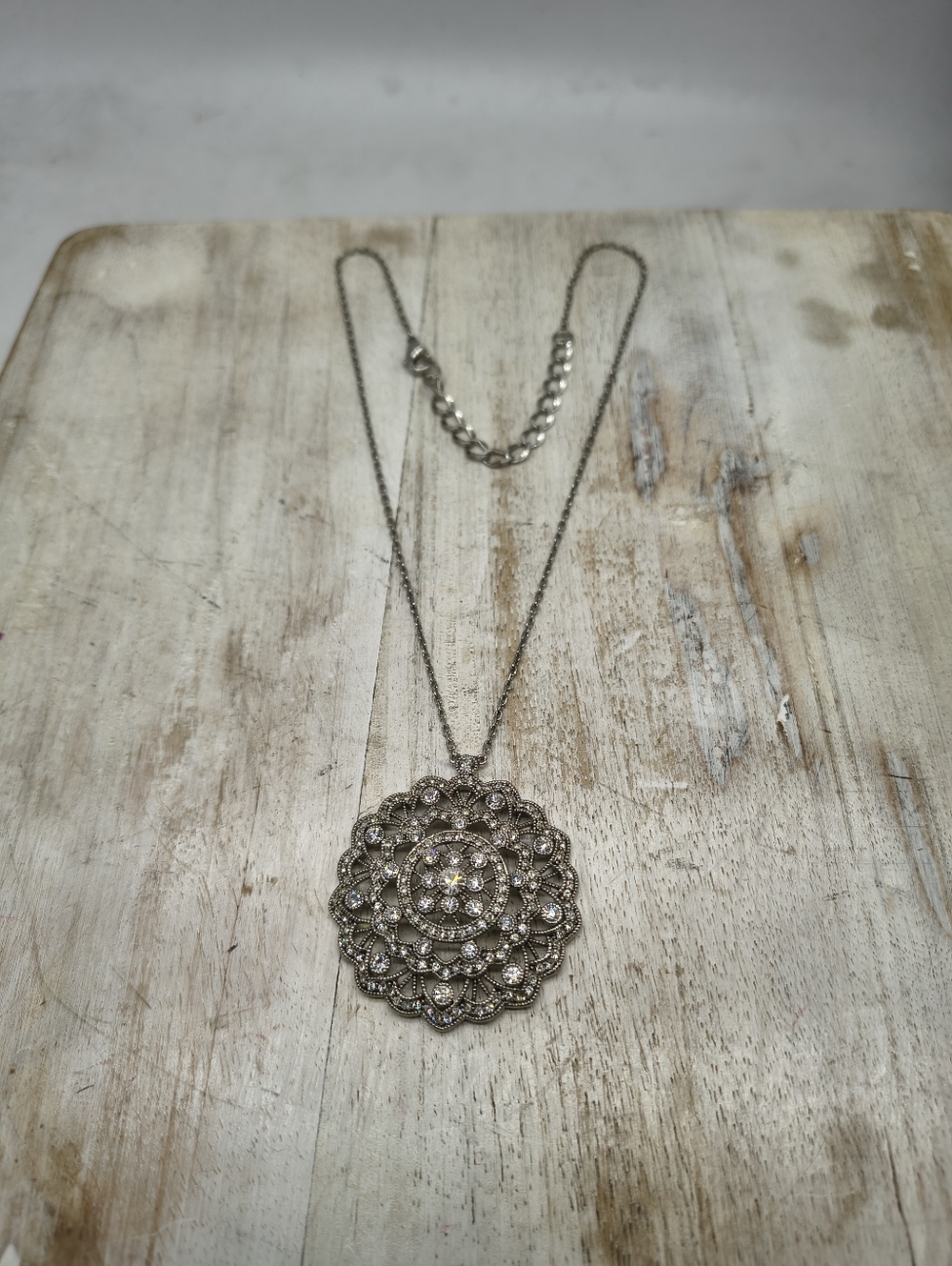 Givenchy Silver-Tone Crystal Necklace